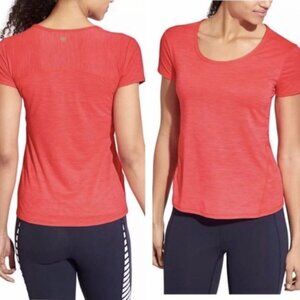 Athleta Shadow Stripe Chi Tee In Coral Quest